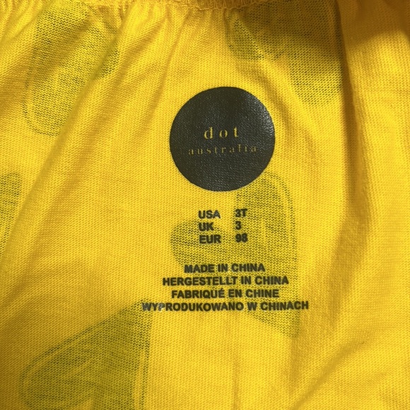 Dot Australia 3T yellow short skirt with black hearts 🖤 - Picture 3 of 3